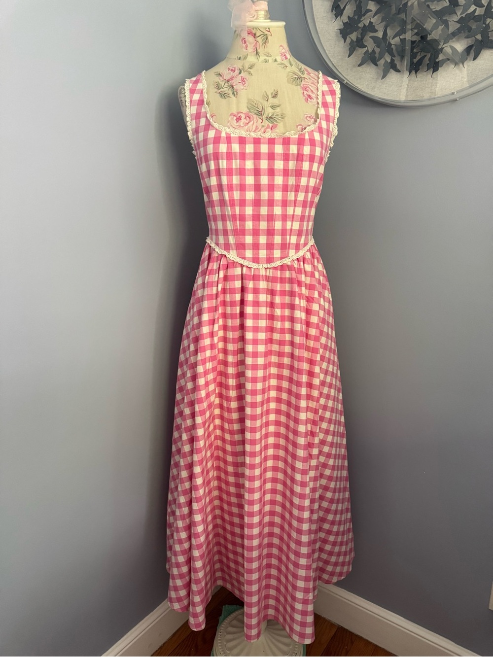 🆕 WAYF Pink and White Gingham Sundress